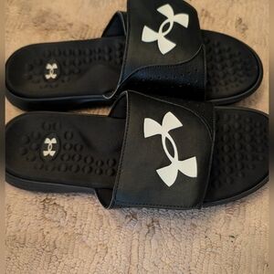 Under Armour Mens Sz 14 Ignite Pro Black Slides NWT